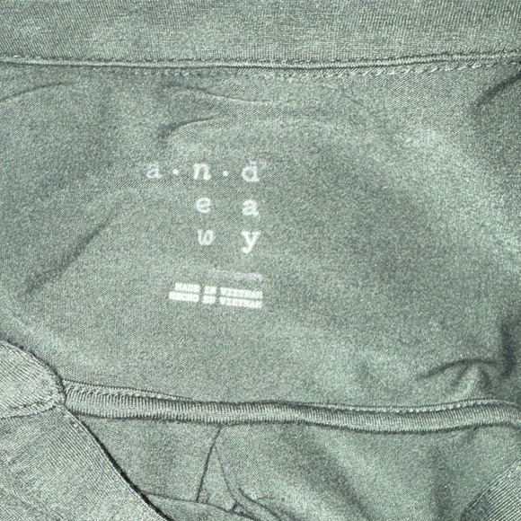 A New Day V-Neck Henley Top M with Long, Roll-Tab Sleeves - Olive Green - Picture 4 of 5